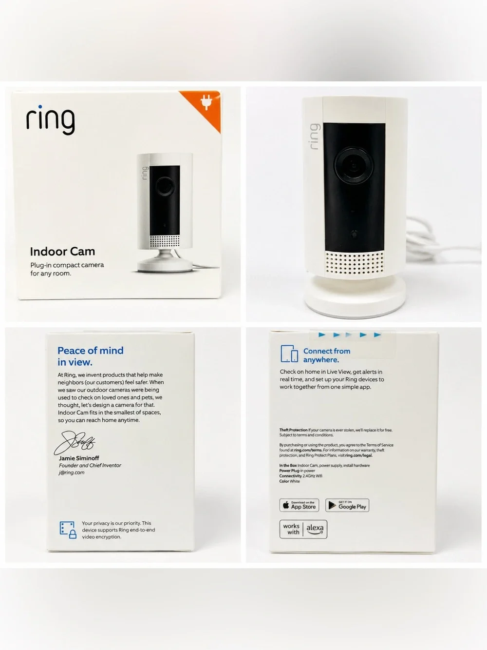 Ring Indoor Cam – Brand New, Sealed in Box – White